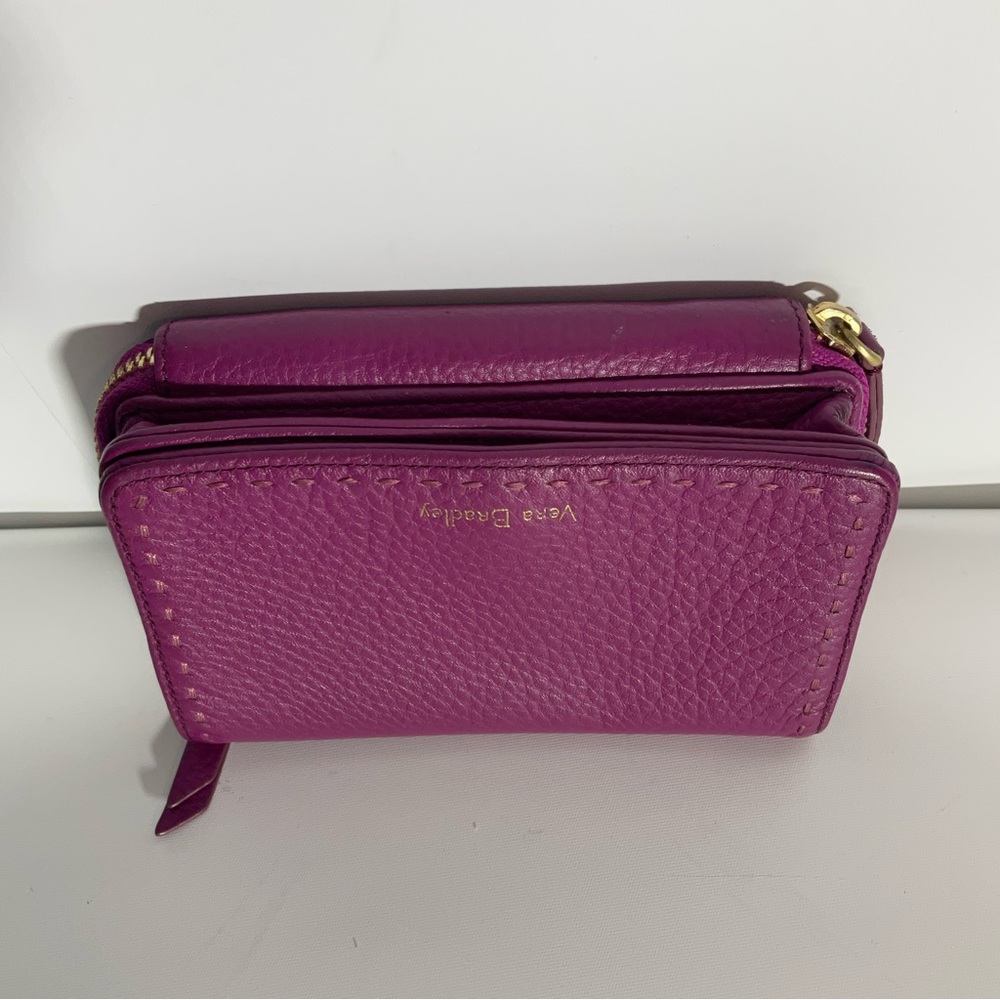 Vera Bradley Full Zip & Snap Closure Wallet Fabric Interior Cash & Card Slots - Picture 10 of 15